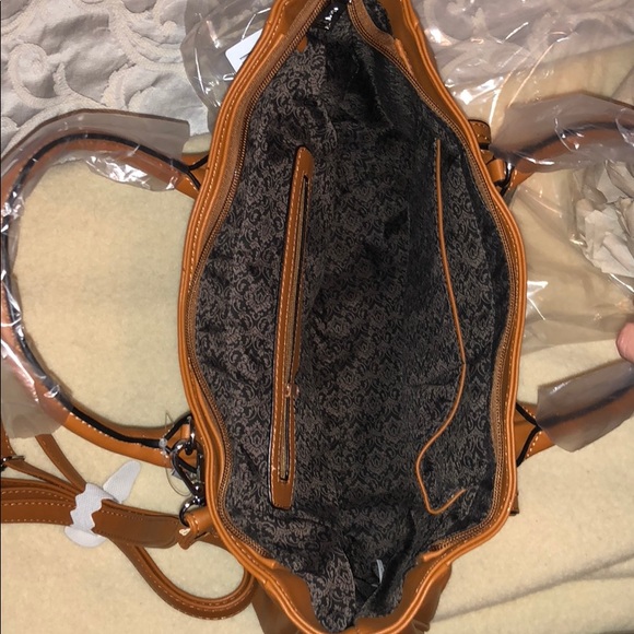 Cognac Satchel Tote - Picture 2 of 3